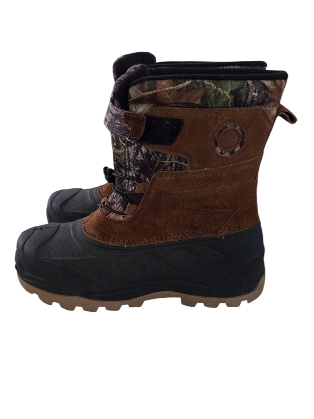 Ozark Trail Youth Size 6 Camo Winter Snow Boots 3M Thinsulate Water Resistant